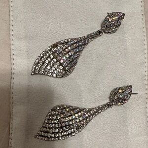 Elegant Silver and Multicolor Crystal Earrings